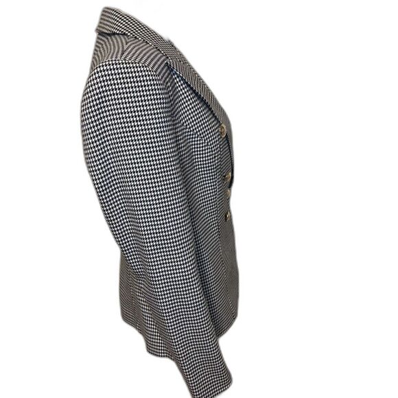 Venus Houndstooth Double Breasted Blazer Womens Designer - Picture 4 of 7